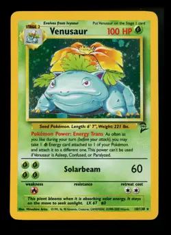 Venusaur 18/130 Base Set 2 2000 Holo Rare WOTC Pokemon Card TCG - Image 1