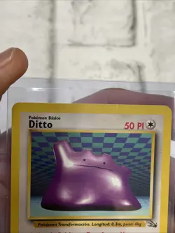 Pokemon: Ditto (Spanish) - Fossil Set 3/62 - Rare Non-Holo LP Nintendo Card TCG - Image 3