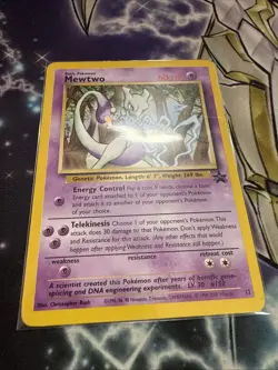 Mewtwo 12 Black Star Promo Rare Regular Vintage Card WOTC TCG - Free Shipping - Image 1