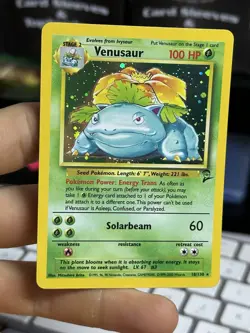 #2 Venusaur 18/130 Base Set 2 2000 Holo Rare WOTC Pokemon Card TCG - Image 3