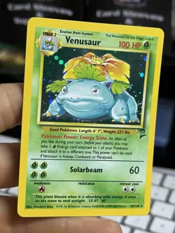 #2 Venusaur 18/130 Base Set 2 2000 Holo Rare WOTC Pokemon Card TCG - Image 4
