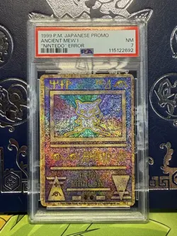 PSA 7 Pokemon Card ANCIENT MEW " NINTEDO " ERROR 1999 PROMO Japanese - Image 1