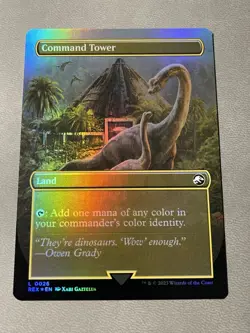 Command Tower (Borderless) #26 (Foil) (NM) Jurassic World REX Magic MTG - Image 2