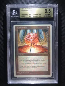 MTG 4th Edition Mana Vault BGS 9.5 Quad Highest Graded In Pop #1 - Image 1