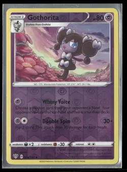 2020 Darkness Ablaze Set Pokemon Card 074 Gothorita Reverse Foil NM - Image 1