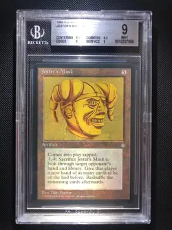 MTG Ice Age Jester's Mask BGS 9 MINT - Image 1