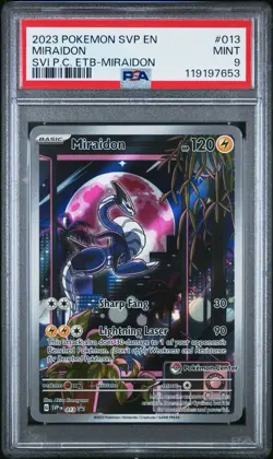 Miraidon 013 PSA 9 Scarlet & Violet Pokemon Center Elite Trainer Box [STAMPED] - Image 1