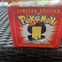 23K Gold Plated Mewtwo Trading Card 1999 Burger King Pokemon Sealed - Image 2