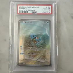 2023 POKEMON MEW EN-151 ILLUSTRATION RARE #170 SQUIRTLE PSA 10 - Image 5