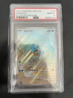 2023 POKEMON MEW EN-151 ILLUSTRATION RARE #170 SQUIRTLE PSA 10 - Image 1