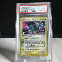 2006 Pokemon EX Gyarados Reverse Holo Holon Phantoms 8/110 PSA 6 Delta Species - Image 1