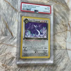 2000 Pokemon Rocket Dark Dragonair 1st Edition #33 NM Mint PSA 8 - Image 1