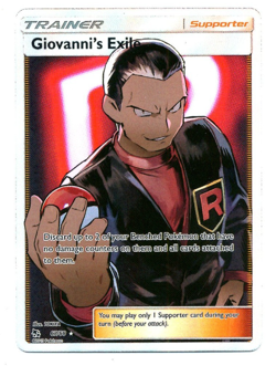 2019 Pokemon Sun & Moon Hidden Fates Giovanni's Exile Full Art Trainer 67/68 - Image 1