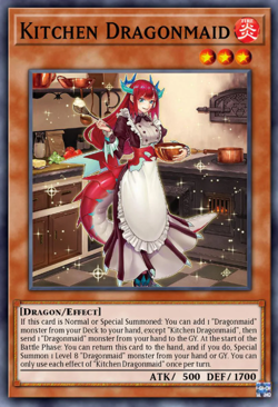 YUGIOH BLMM-EN058 KITCHEN DRAGONMAID - EMBLAZONED ULTRA 1st EDITION - Image 1