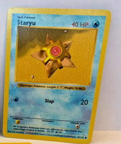 Vintage Shadowless Base Set Non-Holo Rare Staryu 65/102 TCG Pokemon Card - Image 1