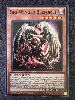 Yugioh Big-Winged Berfomet DUNE-EN004 Super Rare 1st Edition NM - Image 1