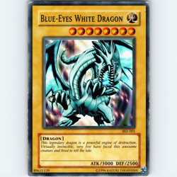 Yugioh Blue-Eyes White Dragon SKE-001 Unlimited Super Rare Holo - HP 💎 - Image 1