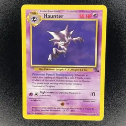 🔥 Haunter 21/62 🔥 Original Non Holo Rare Fossil Set Pokemon Card WOTC TCG 1999 - Image 2
