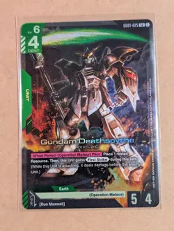 Gundam Deathscythe GD01-025 LR GUNDAM TCG CARD GAME FOIL ENGLISH NEWTYPE RISING - Image 1