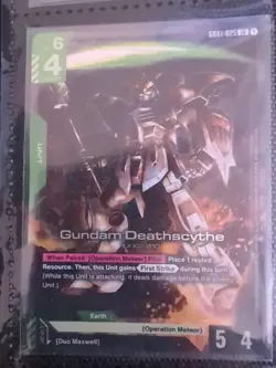 Gundam Deathscythe GD01-025 LR GUNDAM TCG CARD GAME FOIL ENGLISH NEWTYPE RISING - Image 1