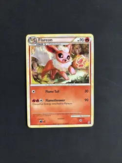 Pokemon TCG Flareon Card Call of Legends 44/95 Regular Uncommon Non Holo - LP+ - Image 1