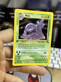 1st Edition Muk 13/62 Fossil 1999 Holo Rare WOTC Pokemon Card TCG - Image 3