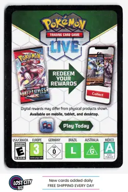 Pokemon TCG Blank Code Card Empty Error Misprint LP - Image 2