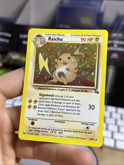 #3 Raichu 14/62 Fossil 1999 Holo Rare WOTC Pokemon Card TCG - Image 4