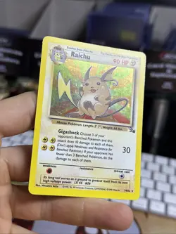 #3 Raichu 14/62 Fossil 1999 Holo Rare WOTC Pokemon Card TCG - Image 5