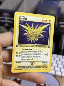 #4 1st Edition Zapdos 15/62 Fossil 1999 Holo Rare WOTC Pokemon Card TCG - Image 3