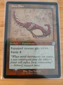 MTG Bone Saw (FOIL Schematic Retro Frame) The Brothers' War M/NM Free UK P&P - Image 1