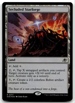 #257 Secluded Starforge NM FOIL 2025 MTG Edge of Eternities R - Image 1