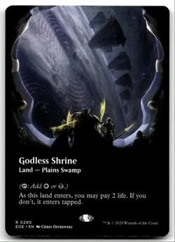 #280 Godless Shrine NM Borderless 2025 MTG Edge of Eternities R - Image 1