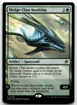#208 Sledge-Class Seedship NM 2025 MTG Edge of Eternities R - Image 1