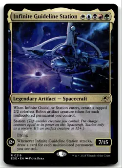 #219 Infinite Guideline Station NM 2025 MTG Edge of Eternities R - Image 1