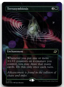 #312 Terrasymbiosis NM Borderless FOIL 2025 MTG Edge of Eternities R - Image 1