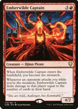 X 1 Emberwilde Captain NM Commander Legends 175 MTG Magic The Gathering - Image 1