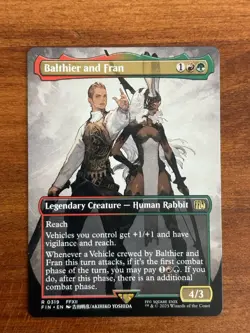 1x - Balthier and Fran - (borderless #319) - Final Fantasy - MTG - Image 1