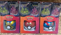Pokemon Scarlet Violet Paldean Fates 3 Pack 2 Mini Tins 1 Pokeball Sam's Box NEW - Image 2