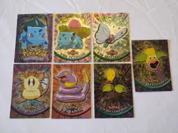 1998 Topps Pokemon Vintage TV Animation Series LOT OF 7 HOLOFOIL HOLO FOIL Cards - Image 1