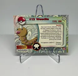 Weedle #13 Pokemon 1999 Topps TV Animation Edition Series - Image 2