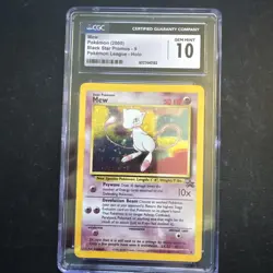 Pokemon Black Star Promo Pokemon League Holo Mew #9 CGC Gem Mint 10 2000 - Image 1