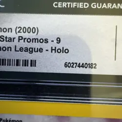 Pokemon Black Star Promo Pokemon League Holo Mew #9 CGC Gem Mint 10 2000 - Image 3