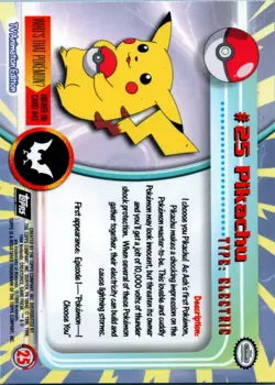 topps Pokemon TV Animation Edition Series 1 Foil #25 Pikachu - Image 2