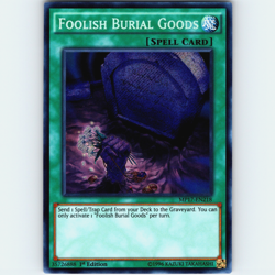 Yugioh Foolish Burial Goods MP17-EN218 1st Edition Secret Rare Holo - NM 💎 - Image 1