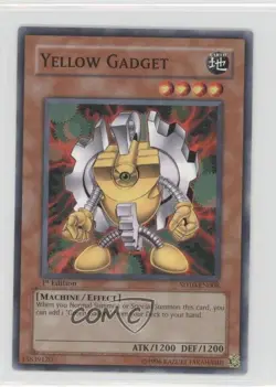 Yellow Gadget 1st Ed. YuGiOh Machine Re-Volt Structure Deck #SD10-EN008 00q0 - Image 1