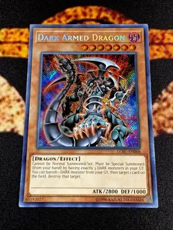 🔥YUGIOH • DARK ARMED DRAGON • SECRET RARE • LCKC-EN068 • UNLIMITED • NM🔥 - Image 2
