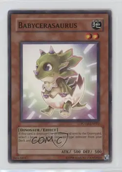 Babycerasaurus Unlimited YuGiOh Power of the Duelist #POTD-EN022 2006 00lk - Image 1