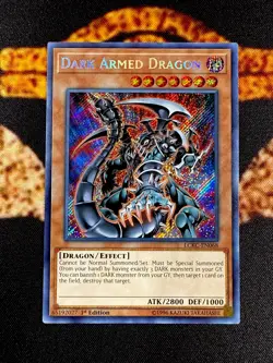 🔥YUGIOH • DARK ARMED DRAGON • SECRET RARE • LCKC-EN068 • 1st EDITION • VLP🔥 - Image 1