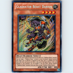 Yugioh Gladiator Beast Darius LCGX-EN244 Unlimited Secret Rare Holo - VLP-NM 💎 - Image 1